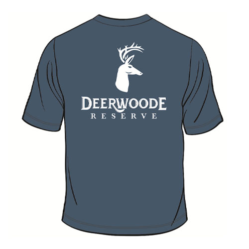 Deerwoode Reserve | Deerwoode T-Shirt - Indigo with White Logo.