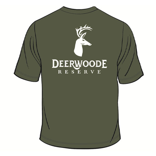 Deerwoode Reserve | Deerwood reserve Short-Sleeve T-Shirt - Indigo with White Logo.
