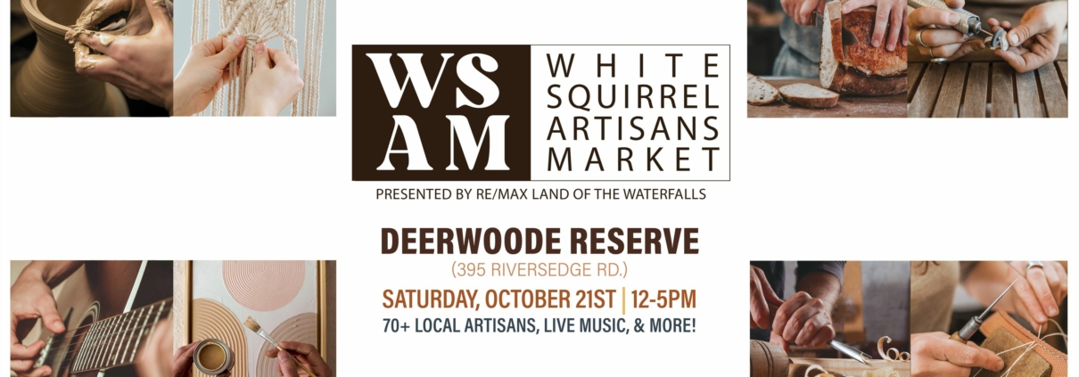 Deerwoode Reserve | A poster for the White Squirrel Arts Market.